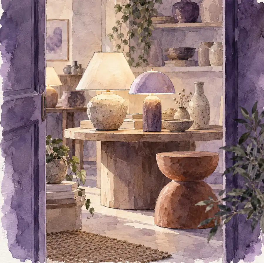 Illustration of independent retailers equipment and workspace